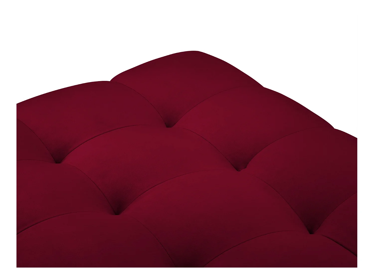Cosmopolitan Design - Puf "Bali" de terciopelo rojo - 60x60x41cm
