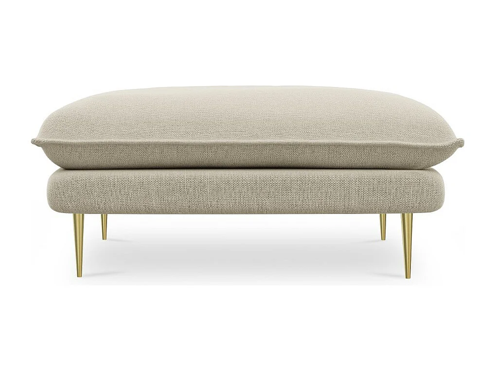 Cosmopolitan Design - Puf "Vienna" de tejido estructural beige - 100x80x43cm