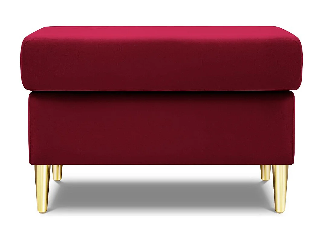 Cosmopolitan Design - Poef "Kyoto" Flueel, Rood - 70x70x45cm