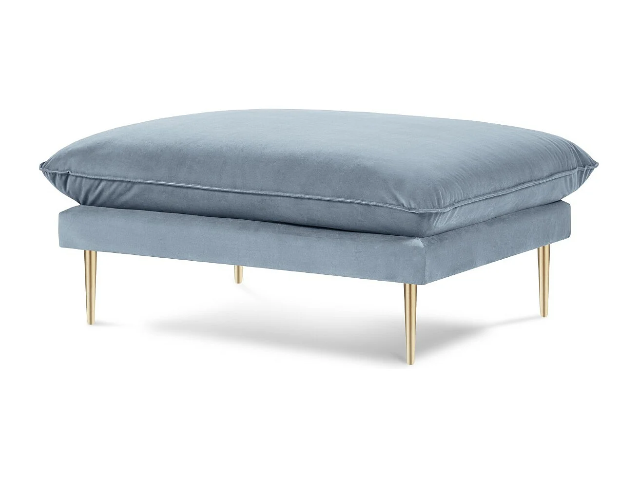 Cosmopolitan Design - Puf, "Vienna" welur, niebieski - 100x80x43cm