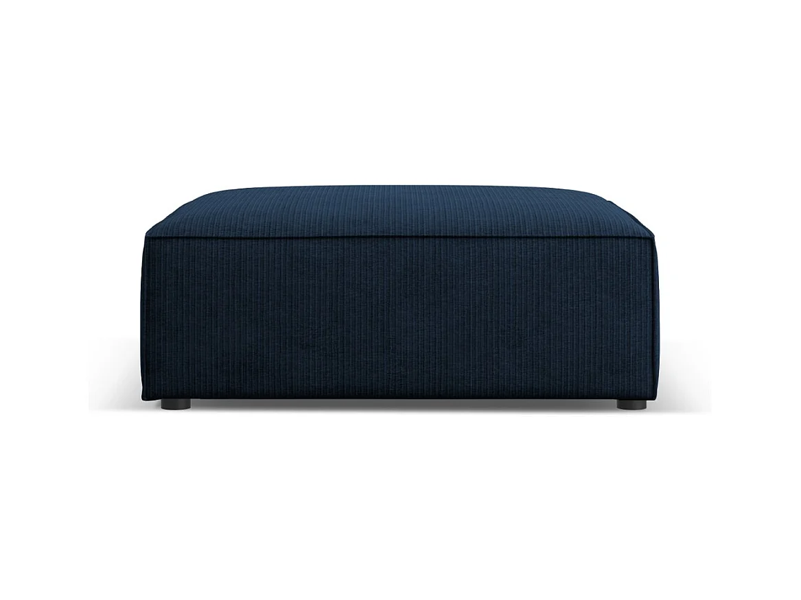 Cosmopolitan Design - Poef "Arendal" Chenille met ribbeleffect, Koningsblauw - 102x80x40cm