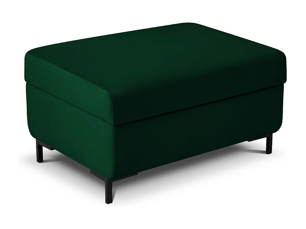 CXL by Christian Lacroix - Pouf mit Kasten "Yanis" Sitzer aus Samt flaschengrün - 87x72x46cm