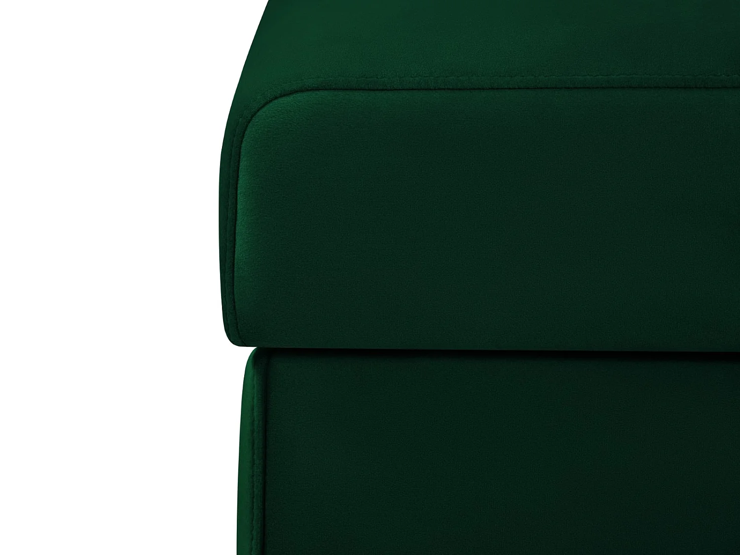 CXL by Christian Lacroix - Pouf mit Kasten "Yanis" Sitzer aus Samt flaschengrün - 87x72x46cm