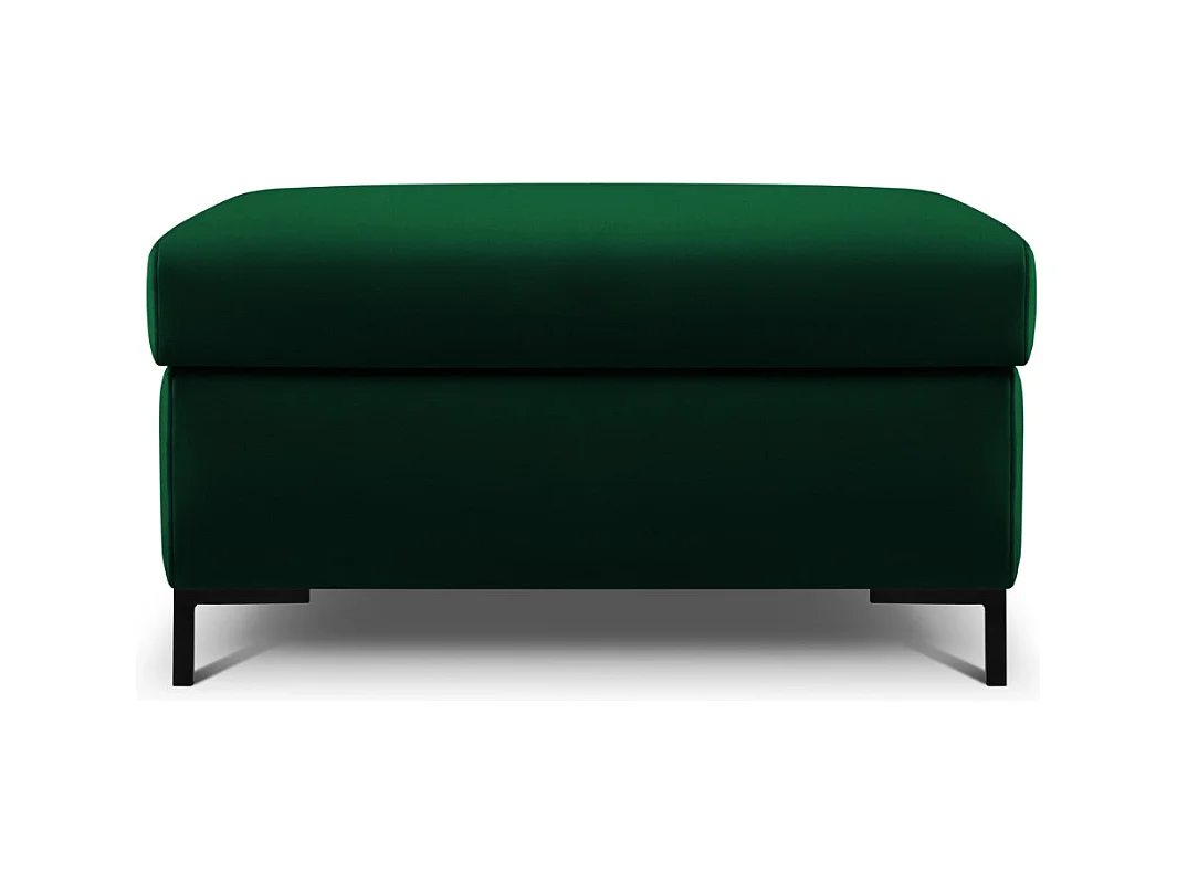 CXL by Christian Lacroix - Pouf avec coffre "Yanis" en velours vert bouteille - 87x72x46cm