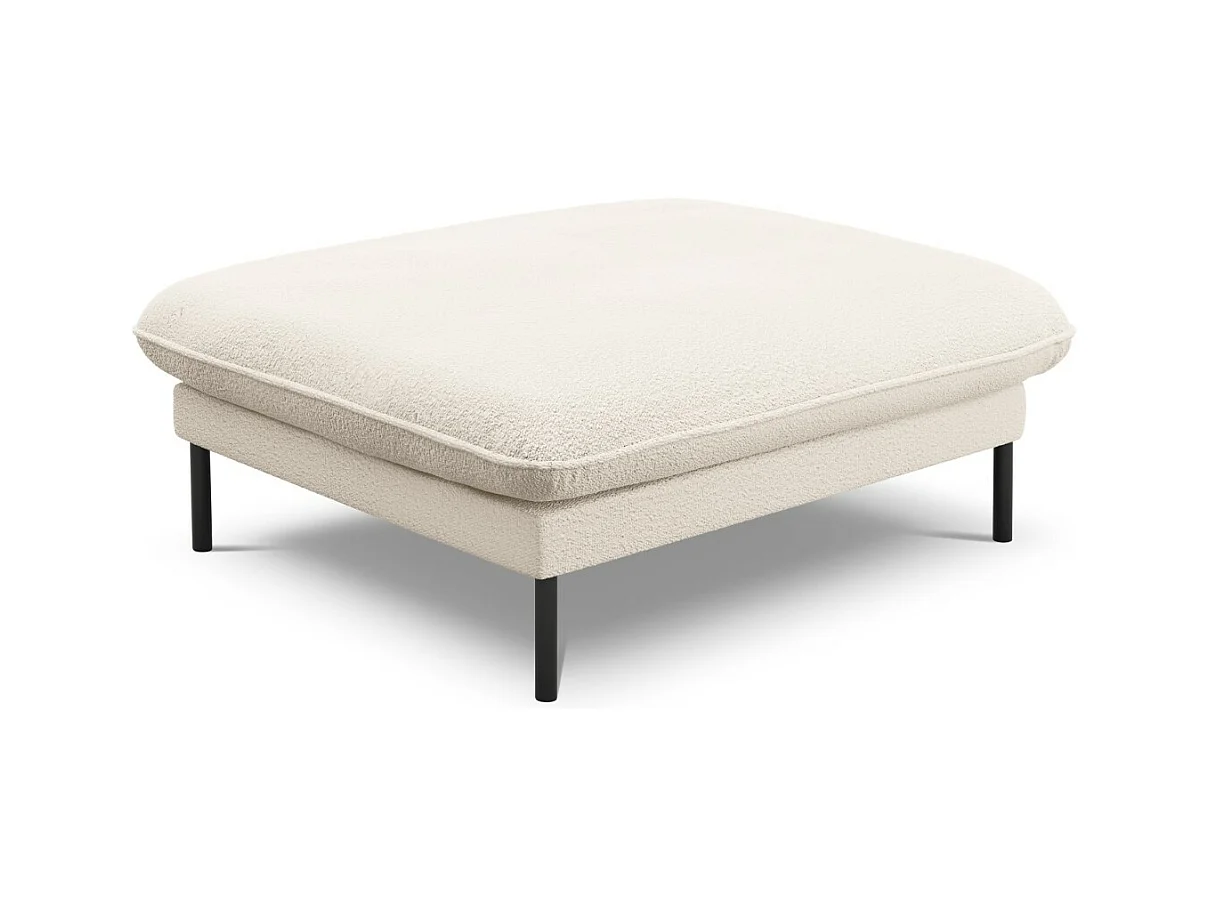 Cosmopolitan Design - Poef "Vienna" Boucle, Beige - 100x80x43cm