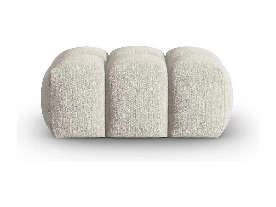 CXL by Christian Lacroix - Pouf "Lorella" in tessuto strutturato beige - 85x60x40cm