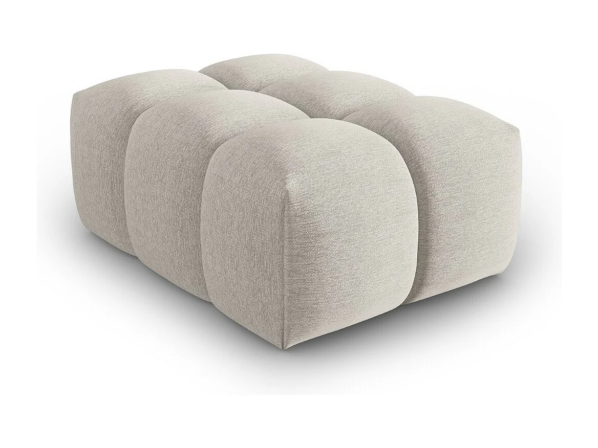 CXL by Christian Lacroix - Pouf "Lorella" in tessuto strutturato beige - 85x60x40cm