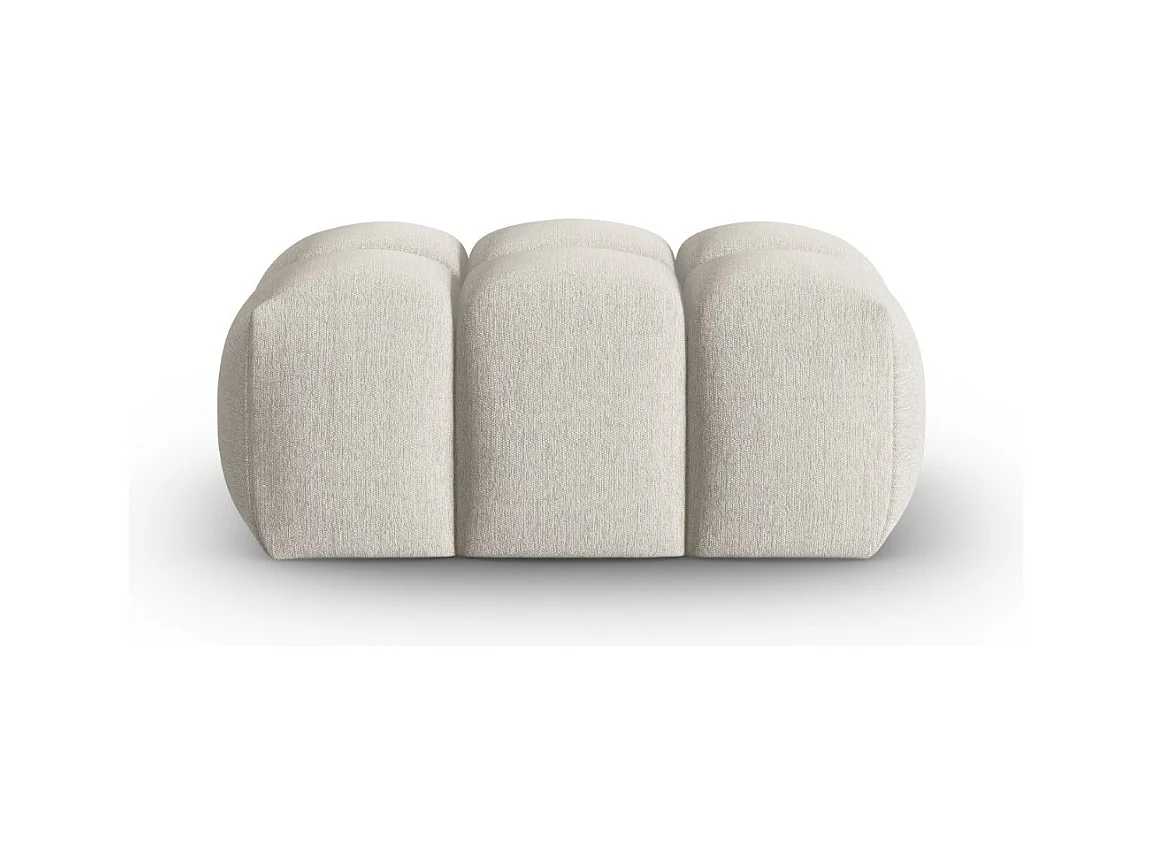 CXL by Christian Lacroix - Pouf "Lorella" en tissu structurel beige - 85x60x40cm