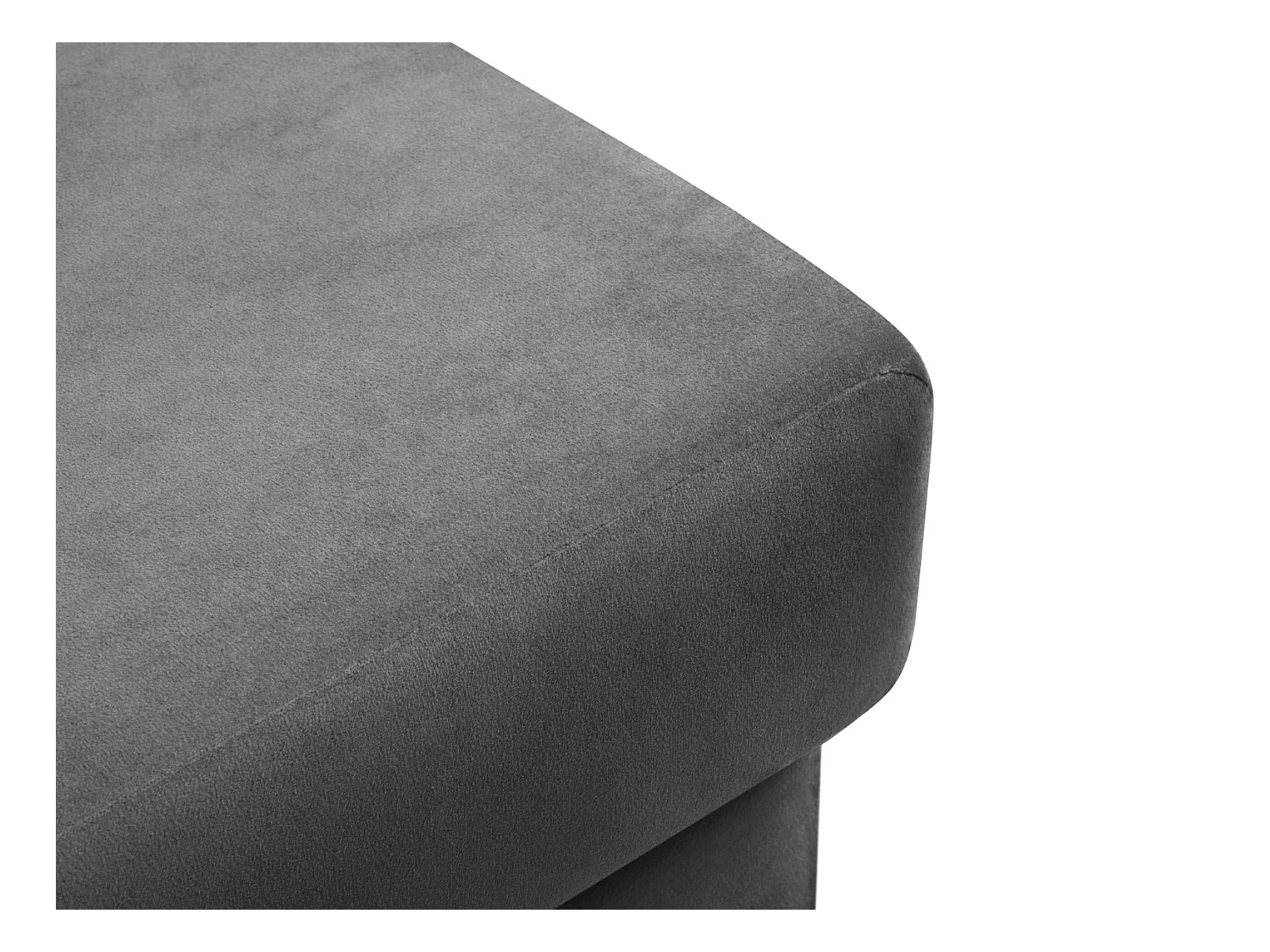 Cosmopolitan Design - Poef "Kyoto" Flueel, Lichtgrijs - 70x70x45cm