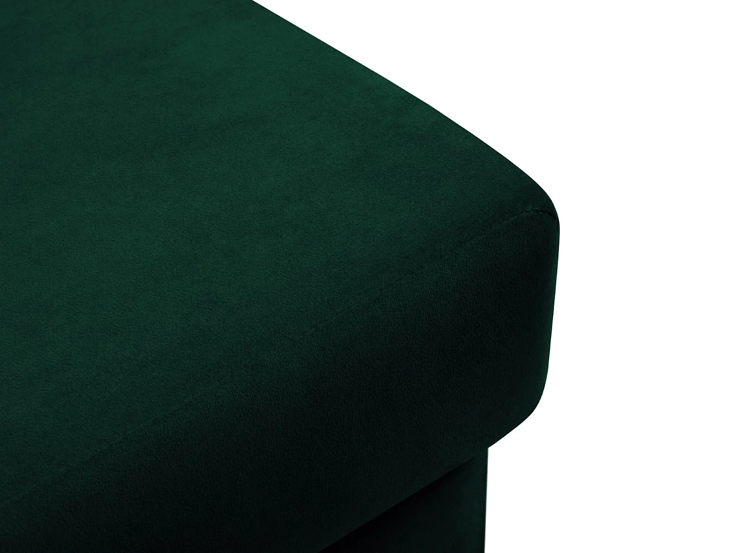Cosmopolitan Design - Puf "Kyoto" de terciopelo verde botella - 70x70x45cm