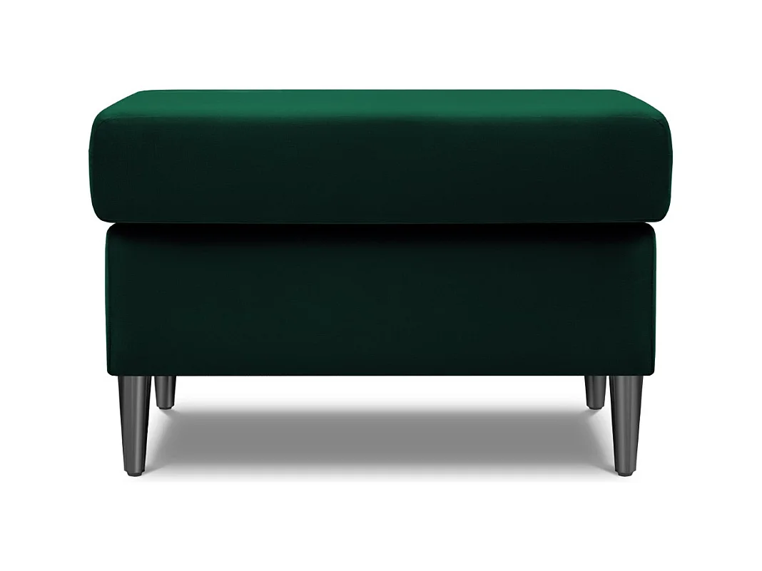 Cosmopolitan Design - Poef "Kyoto" Flueel, Flessengroen - 70x70x45cm