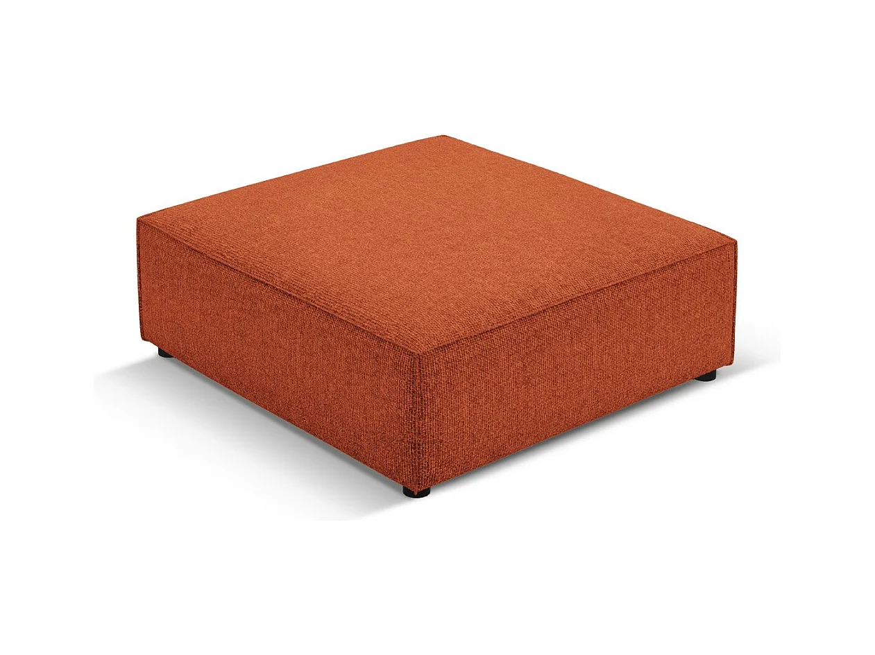 Cosmopolitan Design - Puf "Arendal" de tejido chenilla terracota - 102x80x40cm