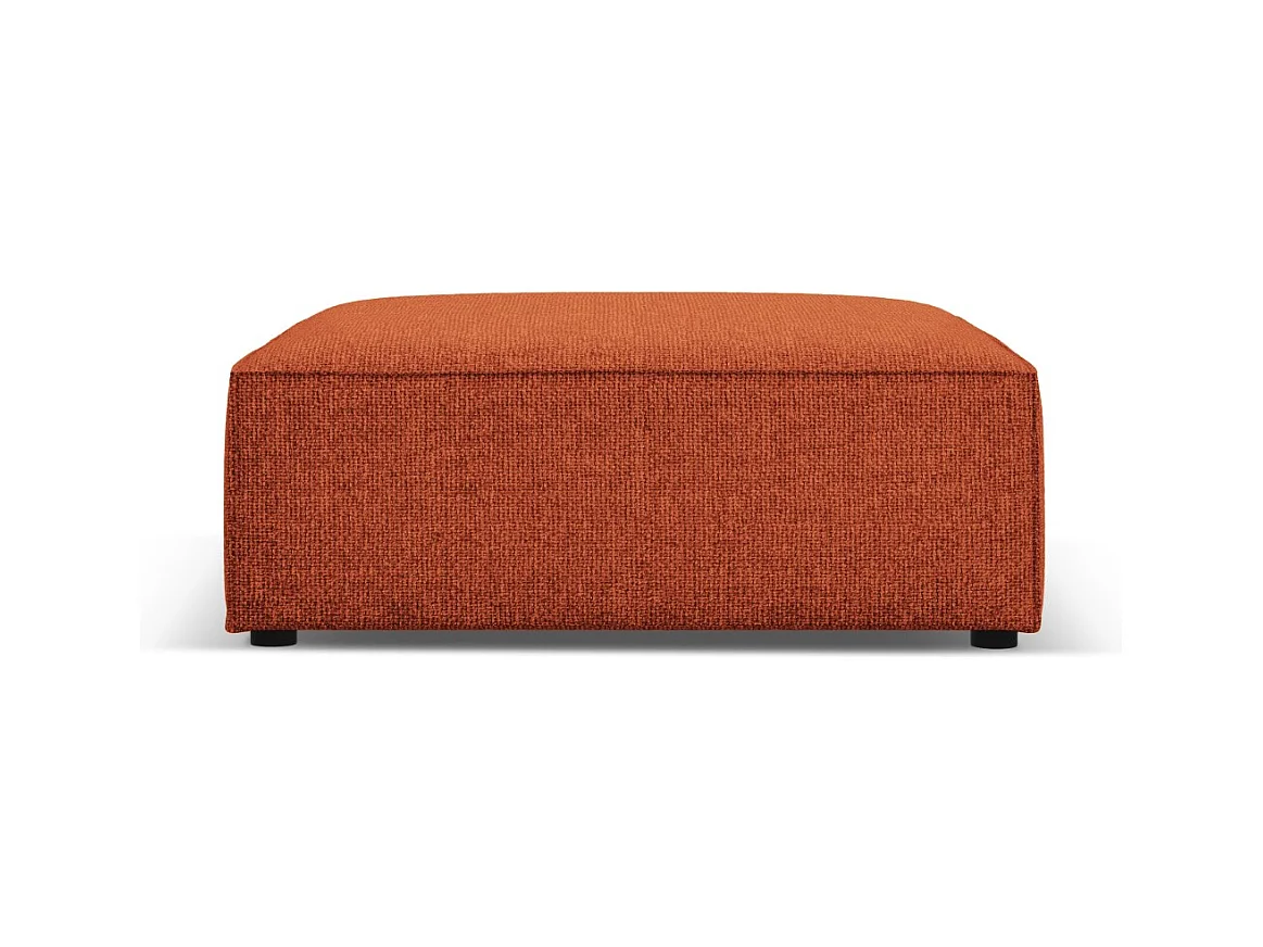 Cosmopolitan Design - Pouf "Arendal" en chenille terracotta - 102x80x40cm