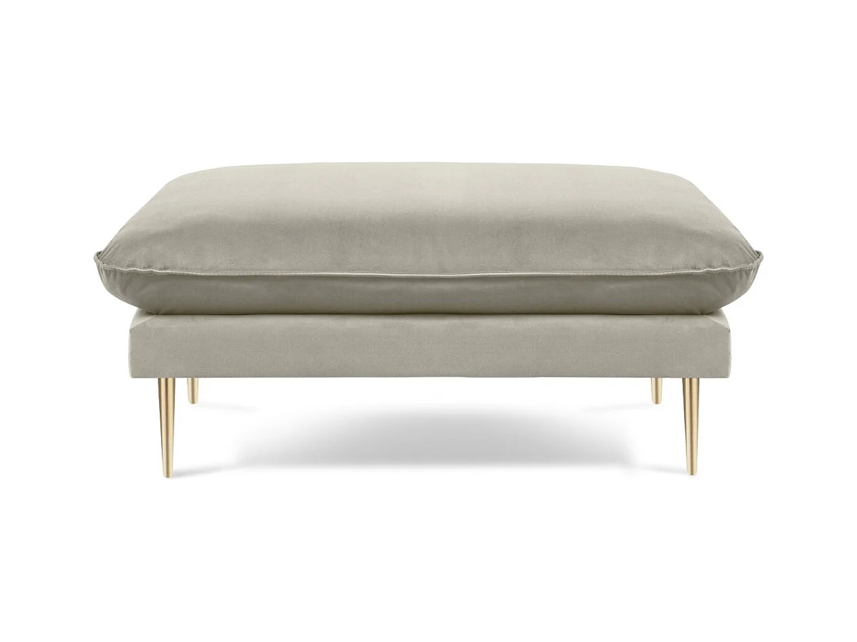 Cosmopolitan Design - Pouf "Vienna" in velluto beige - 100x80x43cm