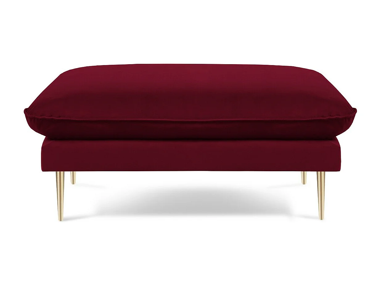 Cosmopolitan Design - Puf, "Vienna" welur, czerwony - 100x80x43cm