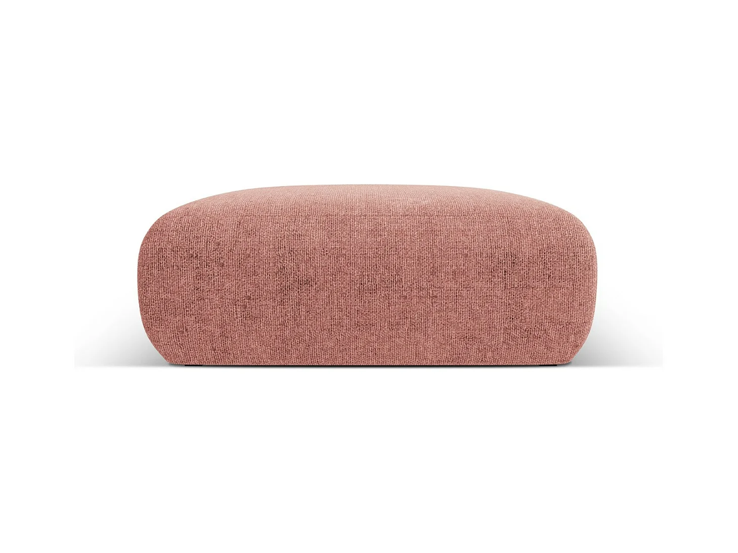 Cosmopolitan Design - Pouf "Nolio" 2 places en chenille rose - 100x100x36cm