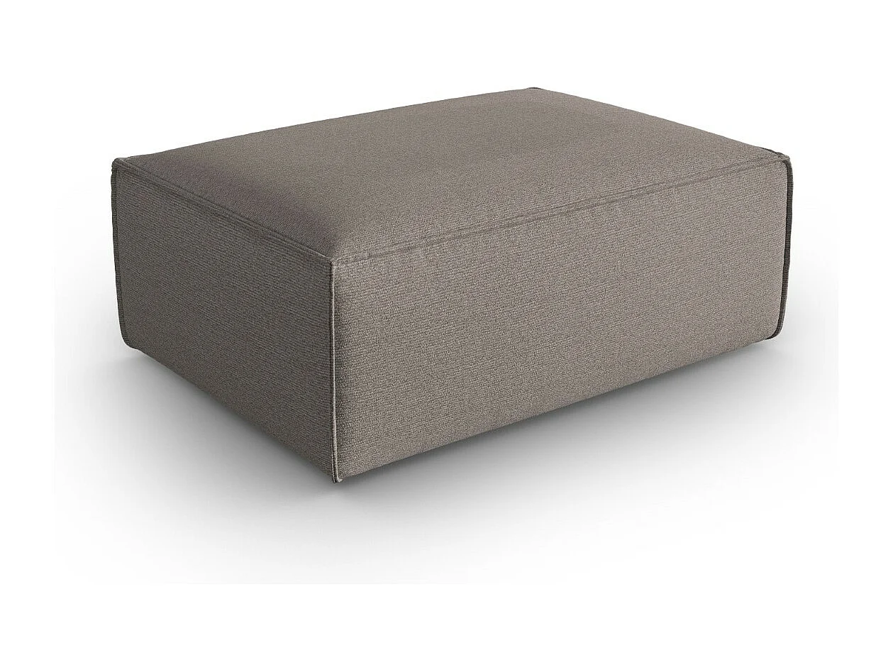 Cosmopolitan Design - Pouf "Mackay" en velours structuré cappuccino - 100x69x40cm