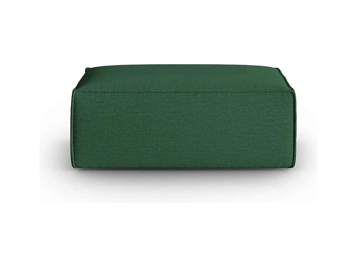 Cosmopolitan Design - Pouf "Mackay" en velours structuré vert - 100x69x40cm