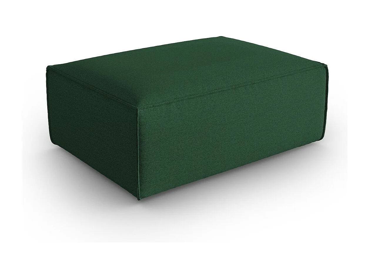 Cosmopolitan Design - Pufe "Mackay" em veludo estruturado verde - 100x69x40cm