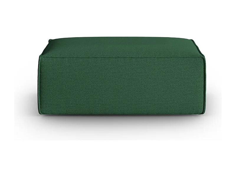 Cosmopolitan Design - Pufe "Mackay" em veludo estruturado verde - 100x69x40cm