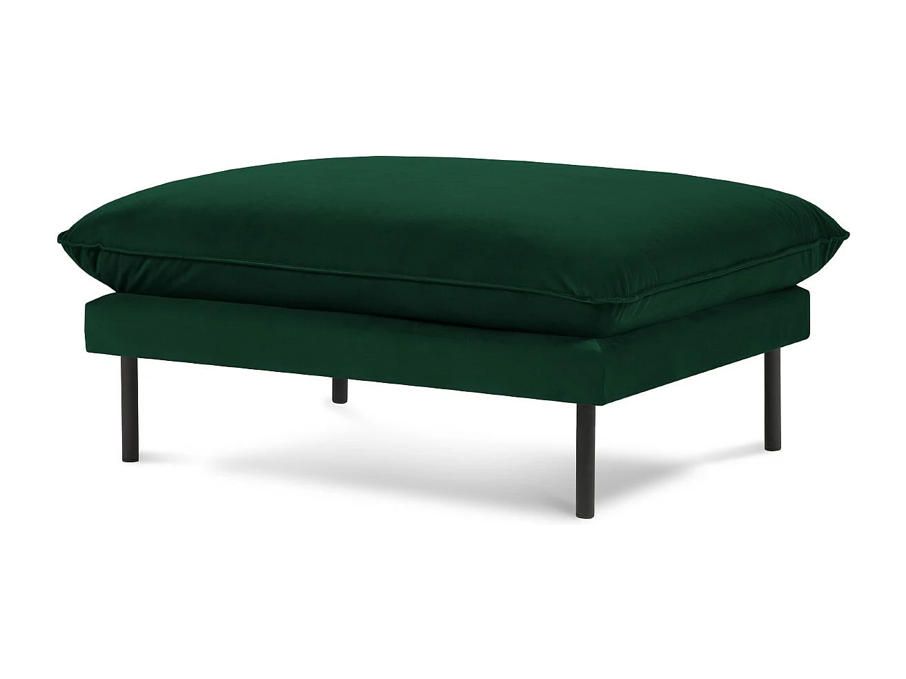 Cosmopolitan Design - Pufe "Vienna" em veludo verde garrafa - 100x80x43cm