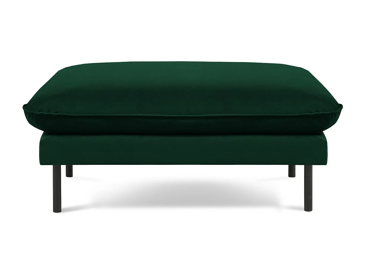 Cosmopolitan Design - Pufe "Vienna" em veludo verde garrafa - 100x80x43cm