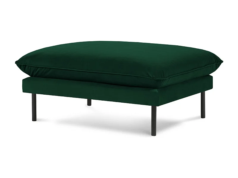 Cosmopolitan Design - Pufe "Vienna" em veludo verde garrafa - 100x80x43cm