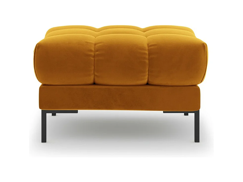 Cosmopolitan Design - Poef "Bali" Flueel, GEEL - 60x60x41cm