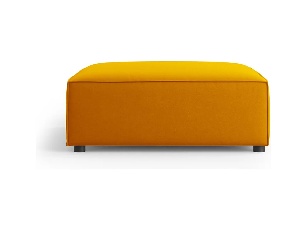 Cosmopolitan Design - Poef "Arendal" Flueel, GEEL - 102x80x40cm