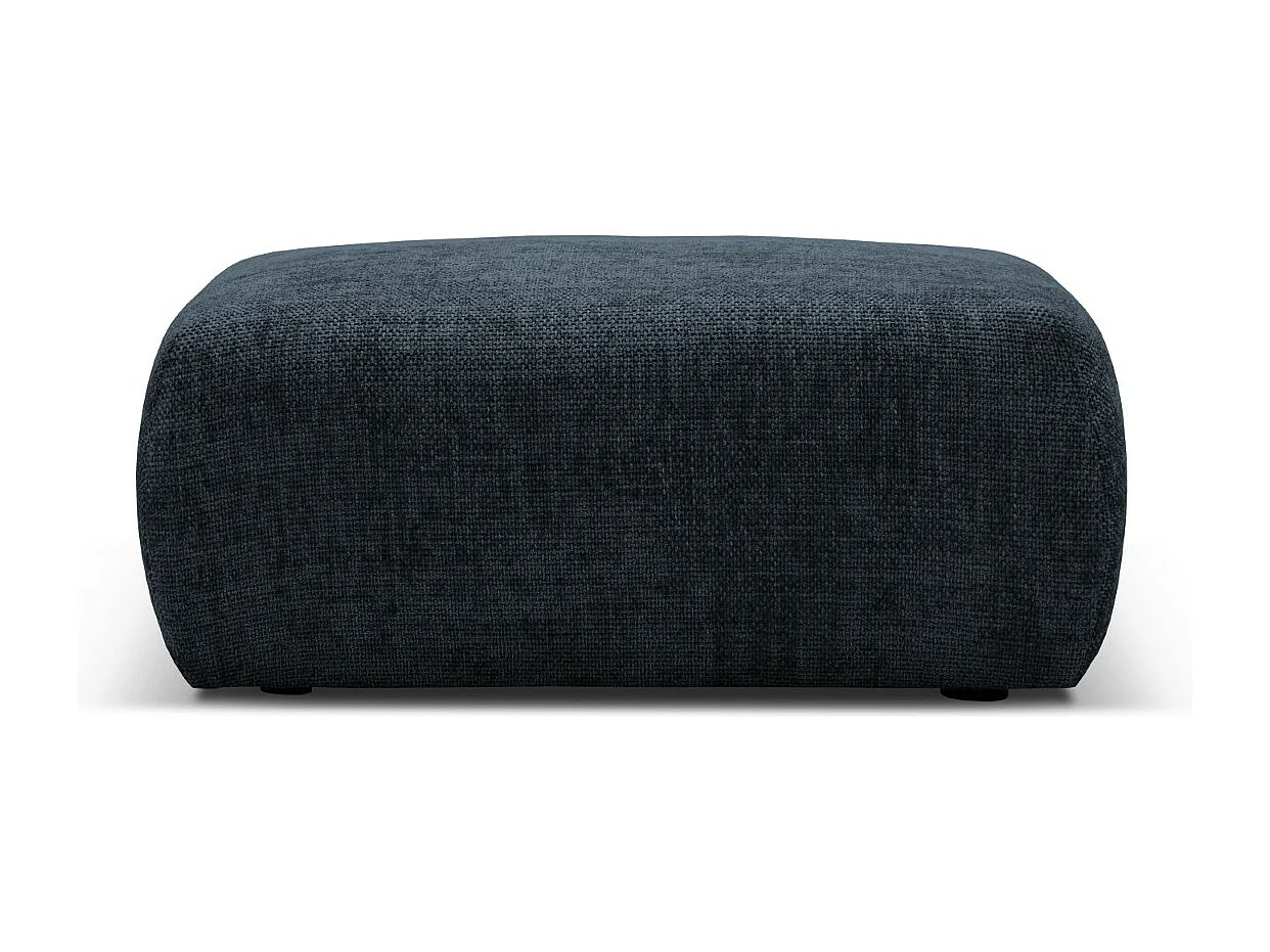 Cosmopolitan Design - Pouf "Matera" in ciniglia blu reale - 86x68x40cm