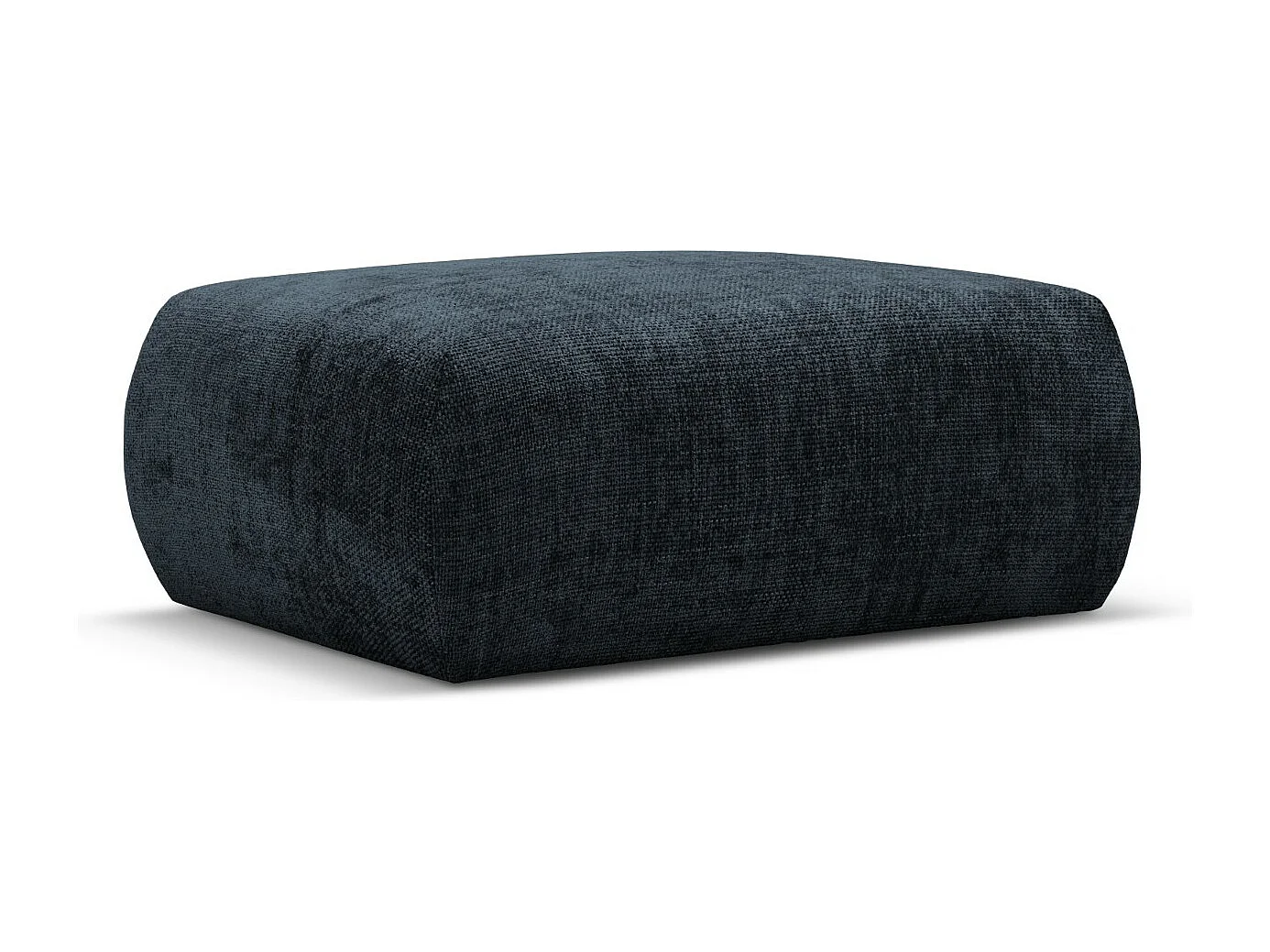 Cosmopolitan Design - Pouf "Matera" en chenille bleu roi - 86x68x40cm