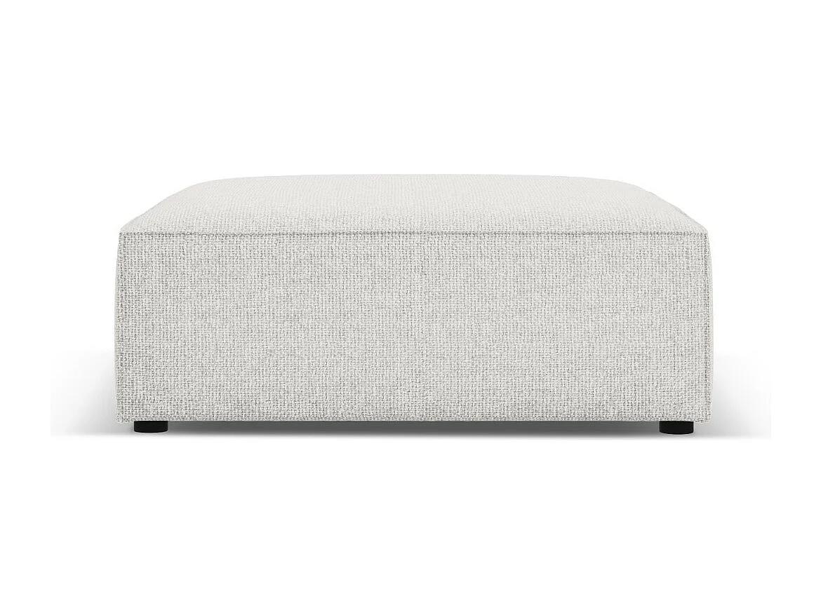 Cosmopolitan Design - Pouf "Arendal" en chenille gris clair - 102x80x40cm