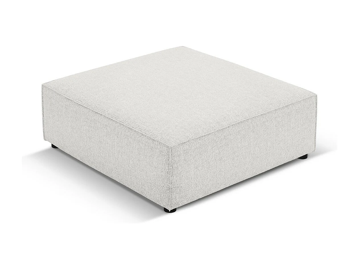 Cosmopolitan Design - Pouf "Arendal" en chenille gris clair - 102x80x40cm