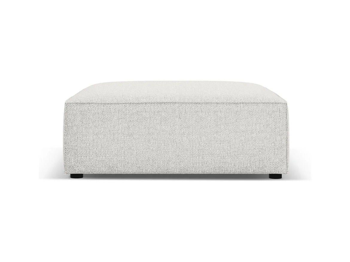 Cosmopolitan Design - Poef "Arendal" Chenille, Lichtgrijs - 102x80x40cm