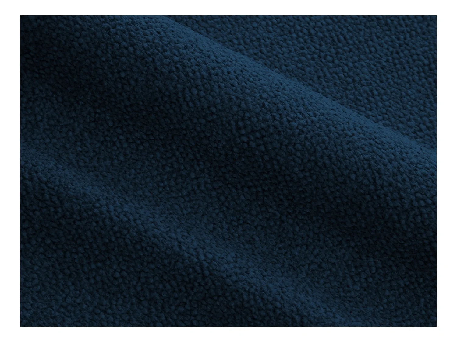 Cosmopolitan Design - Puf "Mackay" de terciopelo estructurado azul oscuro - 100x69x40cm