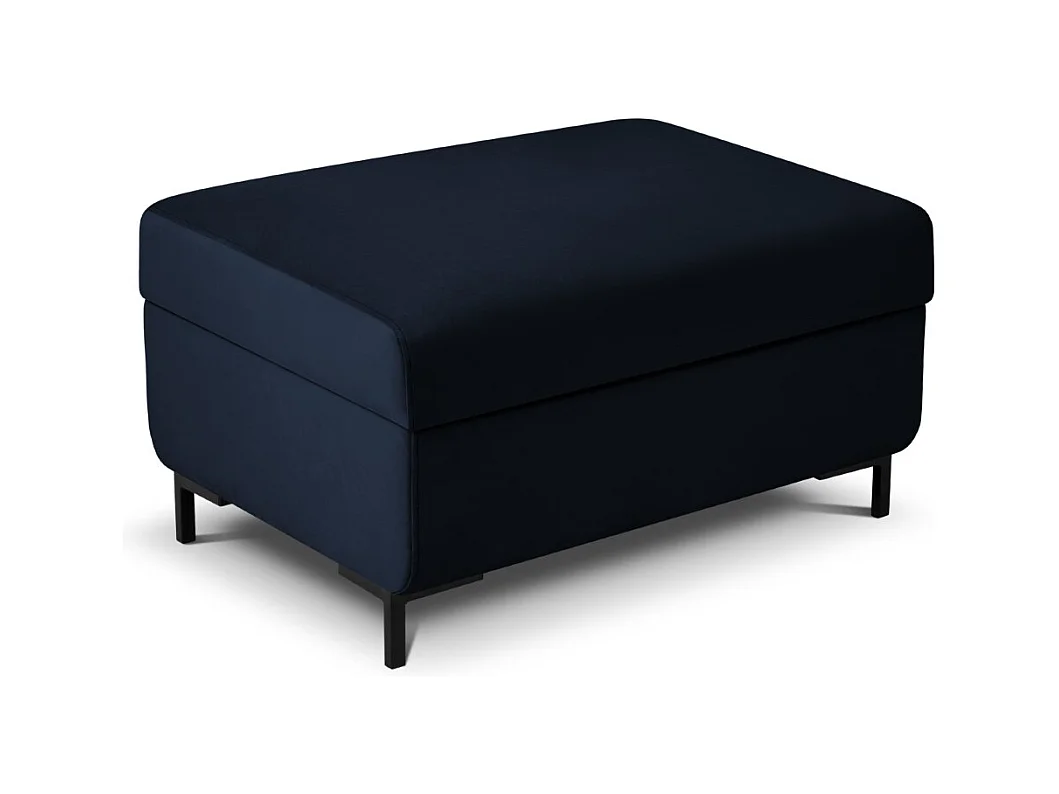 CXL by Christian Lacroix - Pouf avec coffre "Yanis" en velours bleu roi - 87x72x46cm