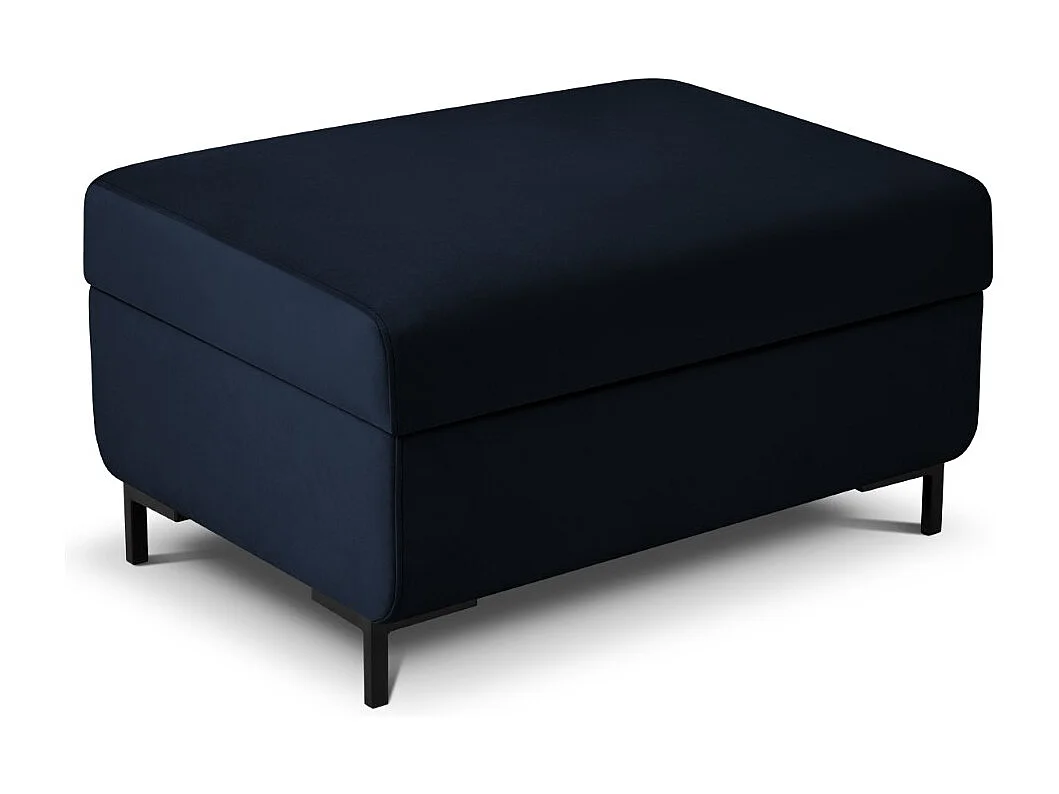 CXL by Christian Lacroix - Pouf avec coffre "Yanis" en velours bleu roi - 87x72x46cm