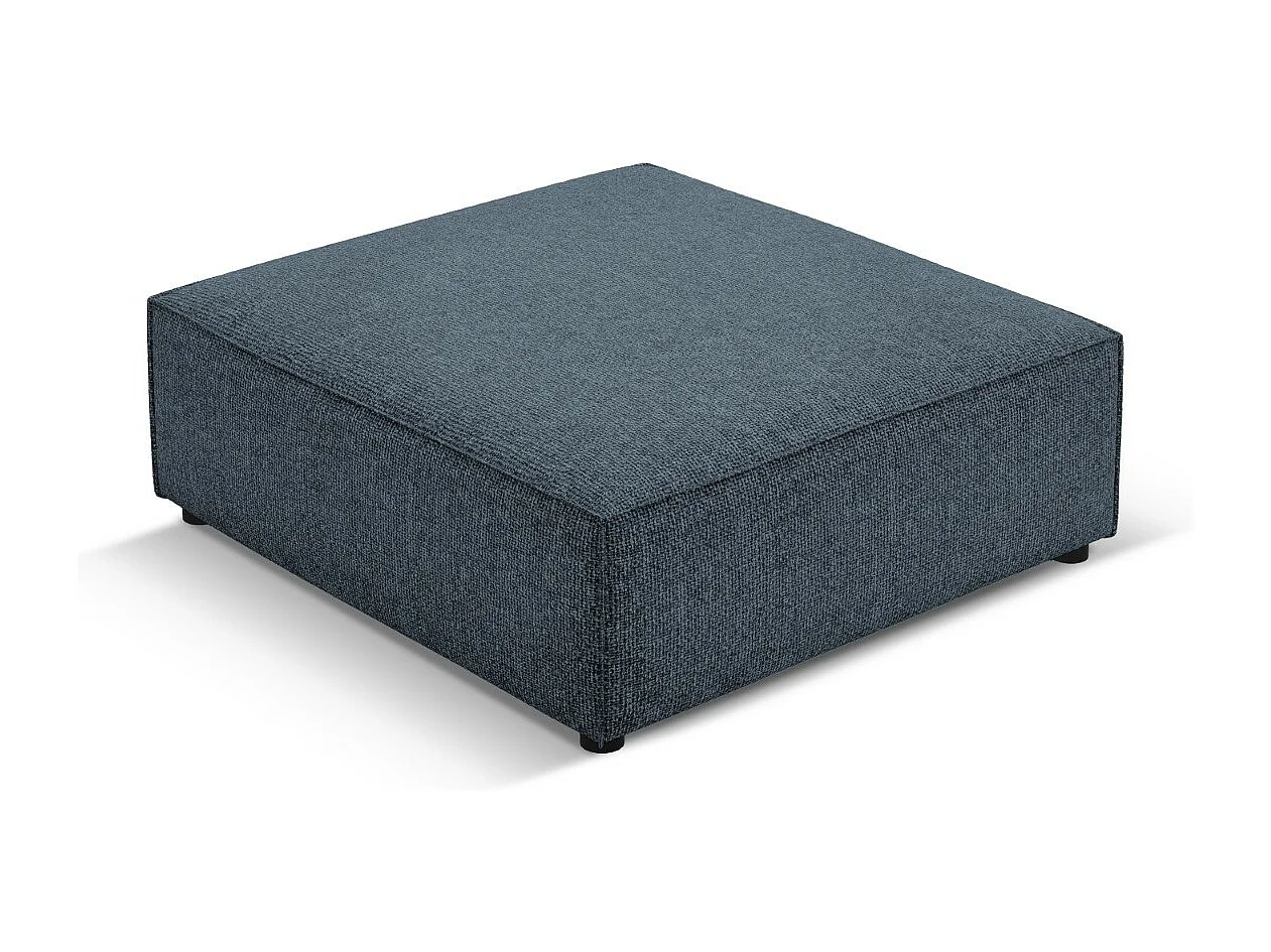 Cosmopolitan Design - Pouf "Arendal" en chenille bleu roi - 102x80x40cm