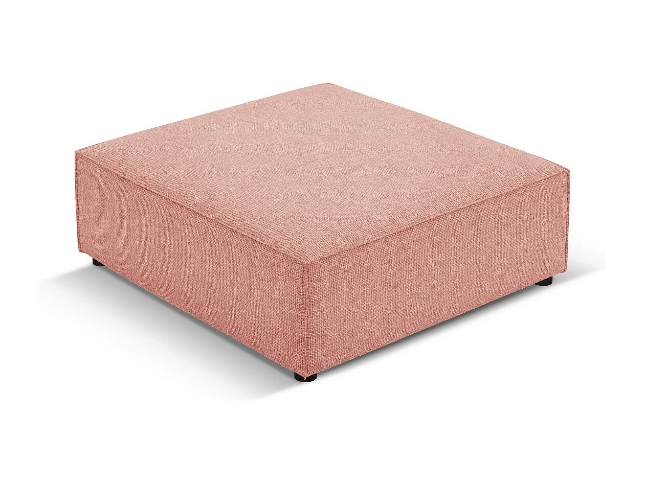 Cosmopolitan Design - Pouf "Arendal" en chenille rose - 102x80x40cm