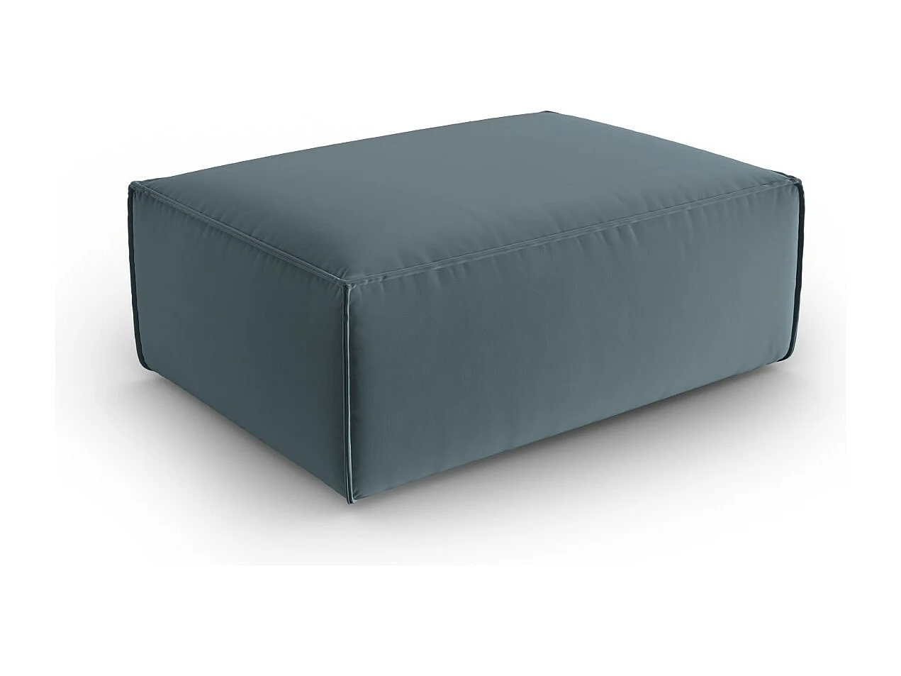 Cosmopolitan Design - Pufe "Mackay" em veludo azul pastel - 100x69x40cm