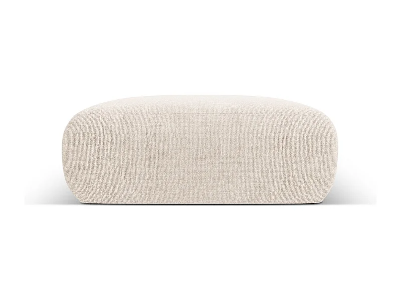 Cosmopolitan Design - Pouf "Nolio" 2 posti in ciniglia beige chiaro - 100x100x36cm