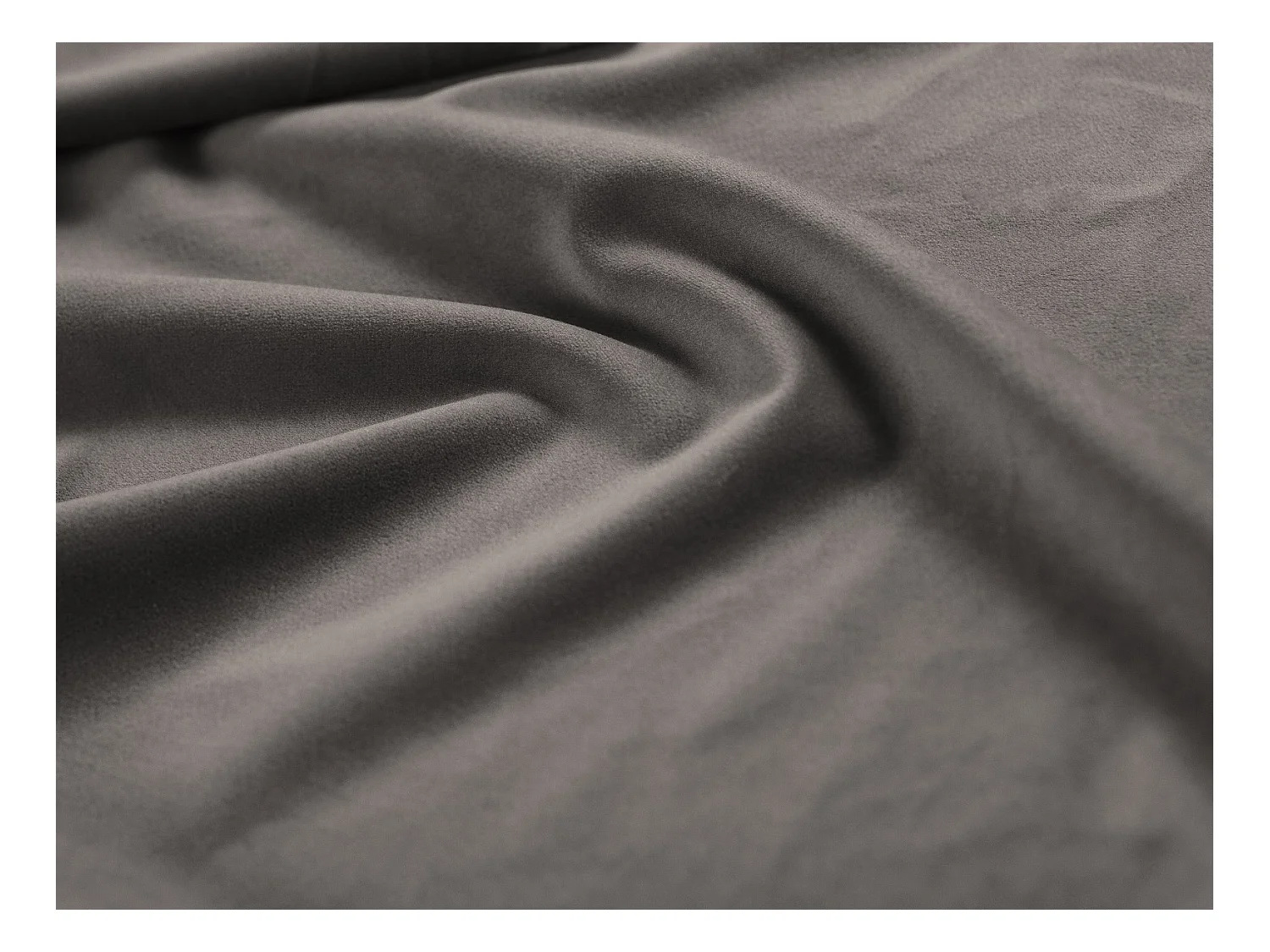 Cosmopolitan Design - Poef "Bali" Flueel, Lichtgrijs - 60x60x41cm