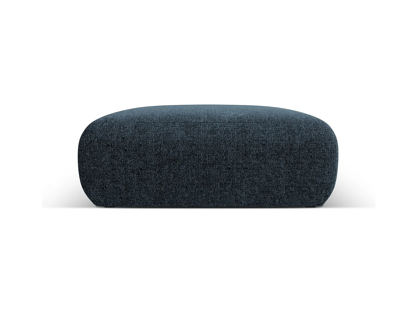 Cosmopolitan Design - Pouf "Nolio" 2 places en chenille bleu roi - 100x100x36cm
