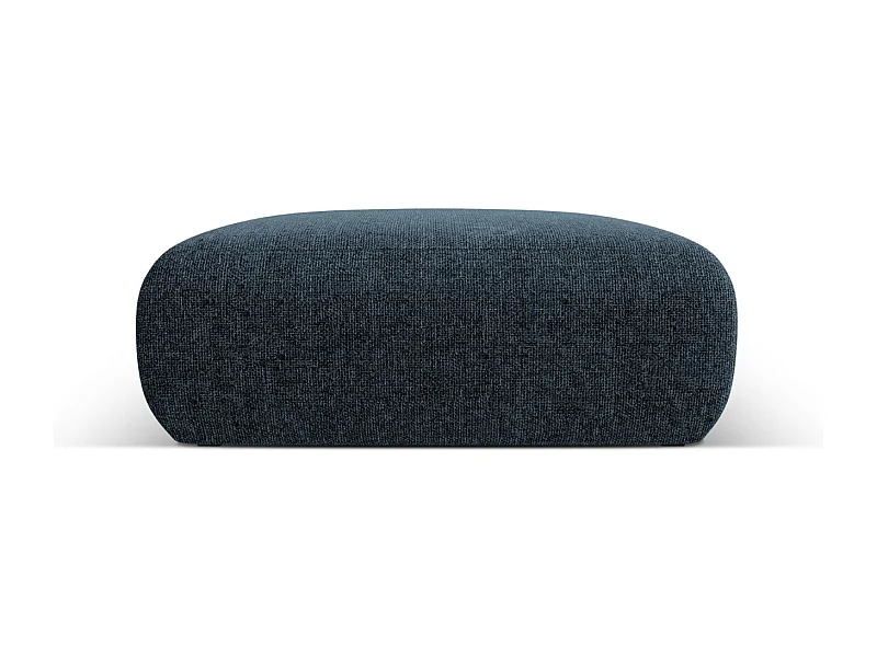 Cosmopolitan Design - Pouf "Nolio" 2 places en chenille bleu roi - 100x100x36cm