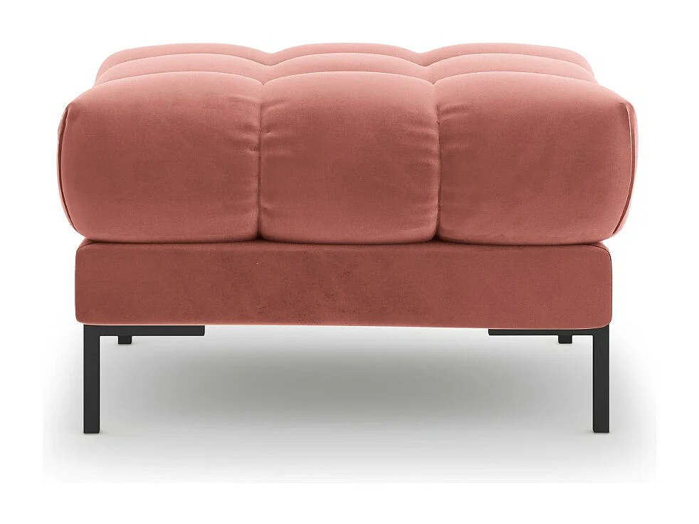 Cosmopolitan Design - Poef "Bali" Flueel, Roze - 60x60x41cm