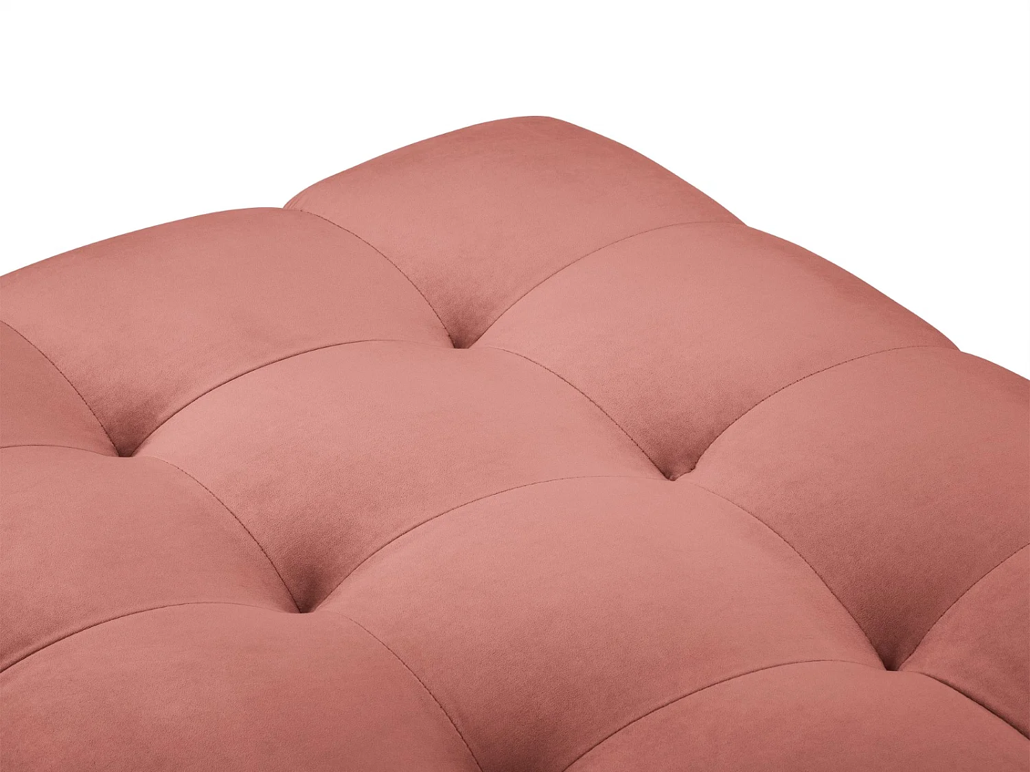 Cosmopolitan Design - Puf "Bali" de terciopelo rosa - 60x60x41cm