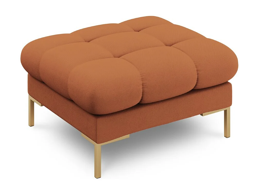 Cosmopolitan Design - Puf "Bali" de tejido estructural ladrillo - 60x60x41cm