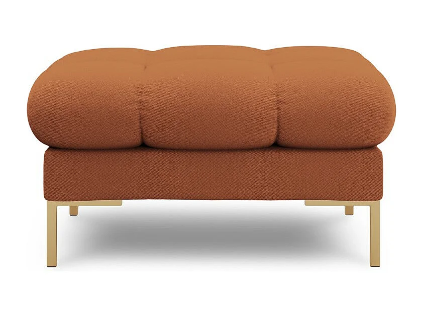 Cosmopolitan Design - Puf "Bali" de tejido estructural ladrillo - 60x60x41cm