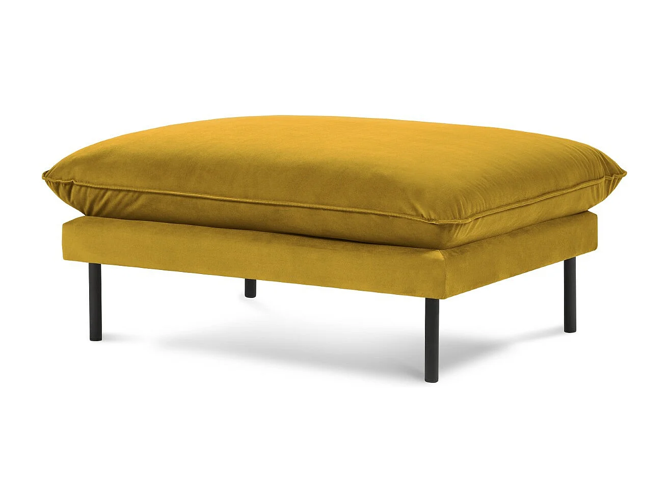 Cosmopolitan Design - Puf, "Vienna" welur, żółty - 100x80x43cm