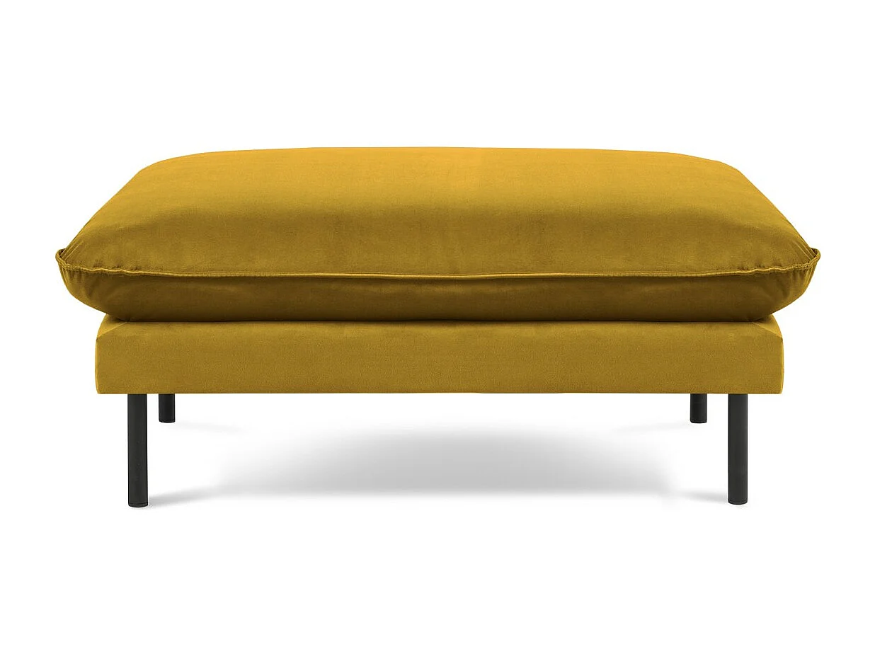 Cosmopolitan Design - Puf, "Vienna" welur, żółty - 100x80x43cm